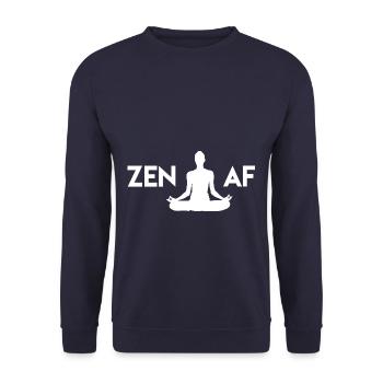 Yoga Zen As F - Unisex Pullover - Navy - Vorne - Alina (178cm) & Michal (187cm)