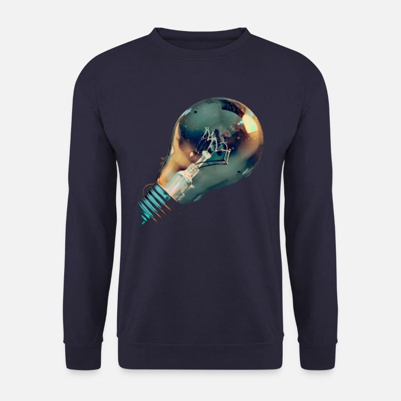 Glühbirne Strom Lampe Licht - Unisex Pullover - Navy