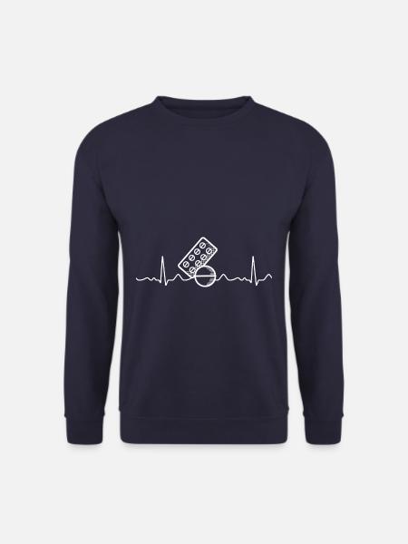 Pharmacist Heartbeat - Unisex Pullover - Navy