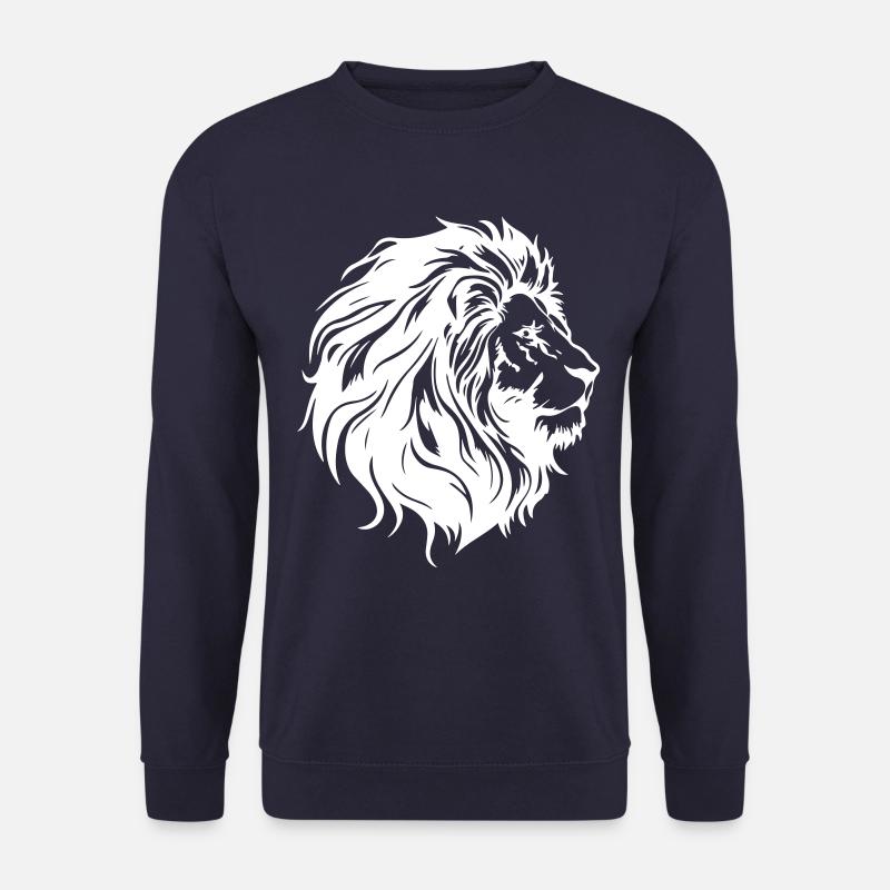 Silhouette de lion à tête de lion - Sweat-shirt Unisexe - marine