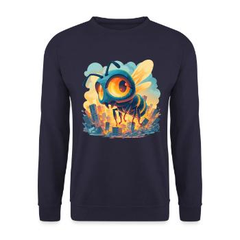 Abeille géante - Sweat-shirt Unisexe - marine - Devant - Alina (178cm) & Michal (187cm)
