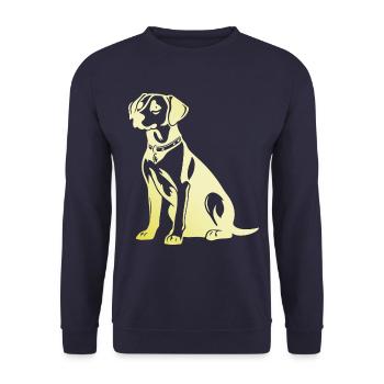 Silhouette de chien beagle - Sweat-shirt Unisexe - marine - Devant - Alina (178cm) & Michal (187cm)