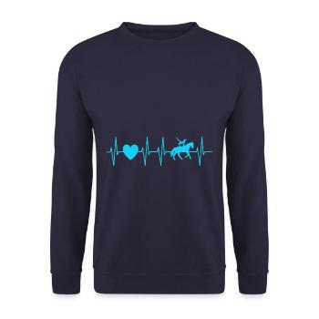 Volti heartbeat - vaulter gift - Unisex Sweatshirt - navy - Front - Alina (178cm) & Michal (187cm)