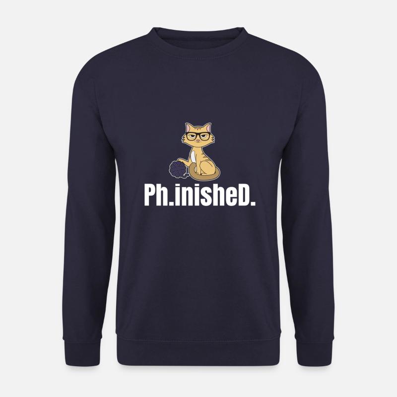 Ph.D. terminé Cadeau - Sweat-shirt Unisexe - marine