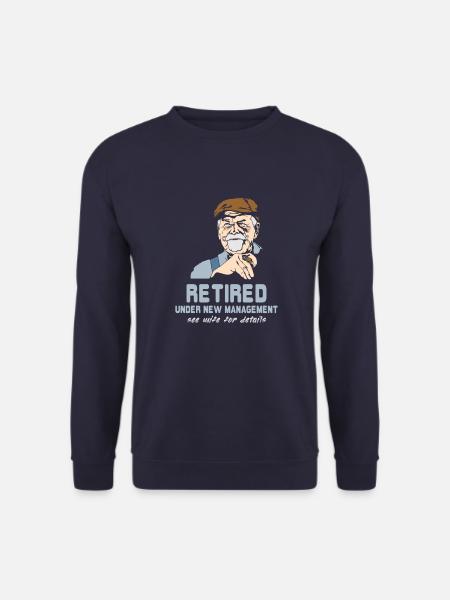 Pensioneret under Ny Management Wife Gift - Unisex sweater - marineblå