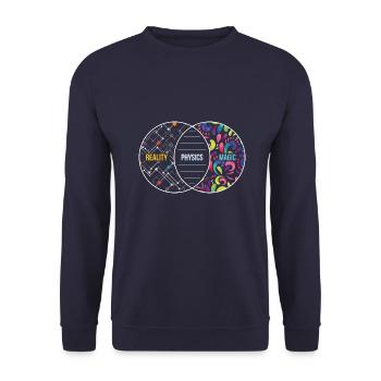 Physics Like Magic But Real Gift - Unisex Sweatshirt - navy - Front - Alina (178cm) & Michal (187cm)