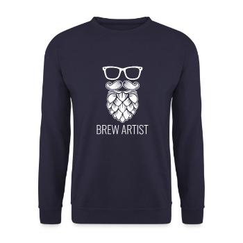 Brew Artist - Unisex Sweatshirt - navy - Front - Alina (178cm) & Michal (187cm)