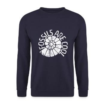 Les fossiles sont cool - Sweat-shirt Unisexe - marine - Devant - Alina (178cm) & Michal (187cm)
