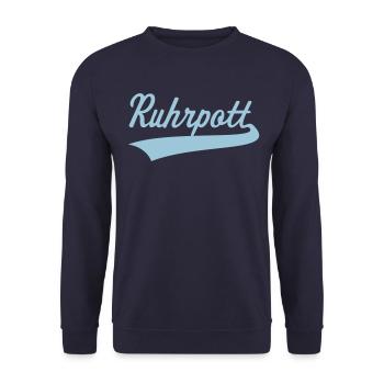 Ruhrpott (Ruhr area / Kohlenpott / Ruhrstadt / 1C) - Unisex Sweatshirt - navy - Front - Alina (178cm) & Michal (187cm)