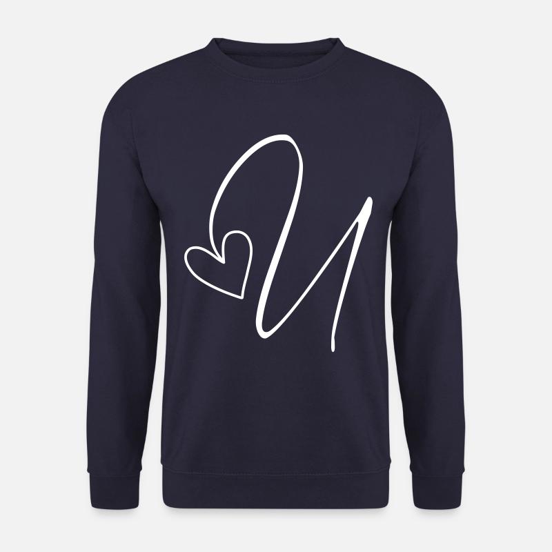Buchstabe U Buchstabe-U Kalligrafie - Unisex Pullover - Navy