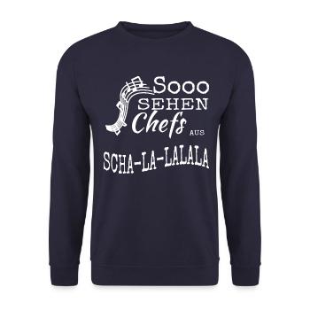 Chef - Unisex Pullover - Navy - Vorne - Alina (178cm) & Michal (187cm)