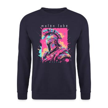 Molon labe - Viens les prendre - Sweat-shirt Unisexe - marine - Devant - Alina (178cm) & Michal (187cm)