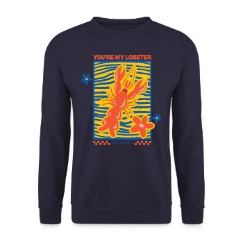 Friends You Are My Lobster Design - Unisex Sweatshirt - navy - Front - Alina (178cm) & Michal (187cm)