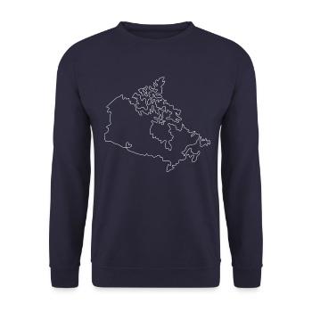 CANADA Heart - Unisex Sweatshirt - navy - Front - Alina (178cm) & Michal (187cm)
