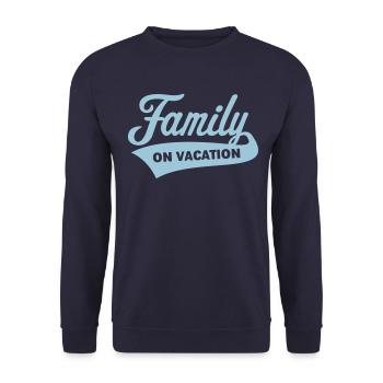 Famille En Vacances (Vacances En Famille / Blanc) - Sweat-shirt Unisexe - marine - Devant - Alina (178cm) & Michal (187cm)