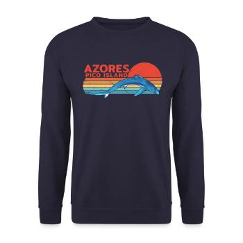 Blue Shark Azores Pico Island - Unisex Sweatshirt - navy - Front - Alina (178cm) & Michal (187cm)