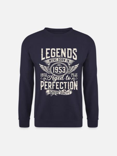 1953 Jahrgang geboren Legenden Geburtstag Geschenk - Unisex Pullover - Navy