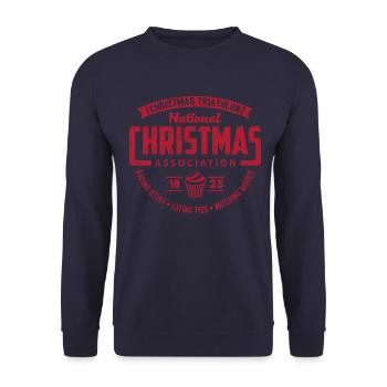 Lustiges Weihnachtstriathlon-Bäckerei-Torten-Film-Geschenk - Unisex Pullover - Navy - Vorne - Alina (178cm) & Michal (187cm)