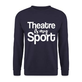 theatre - Unisex Sweatshirt - navy - Front - Alina (178cm) & Michal (187cm)