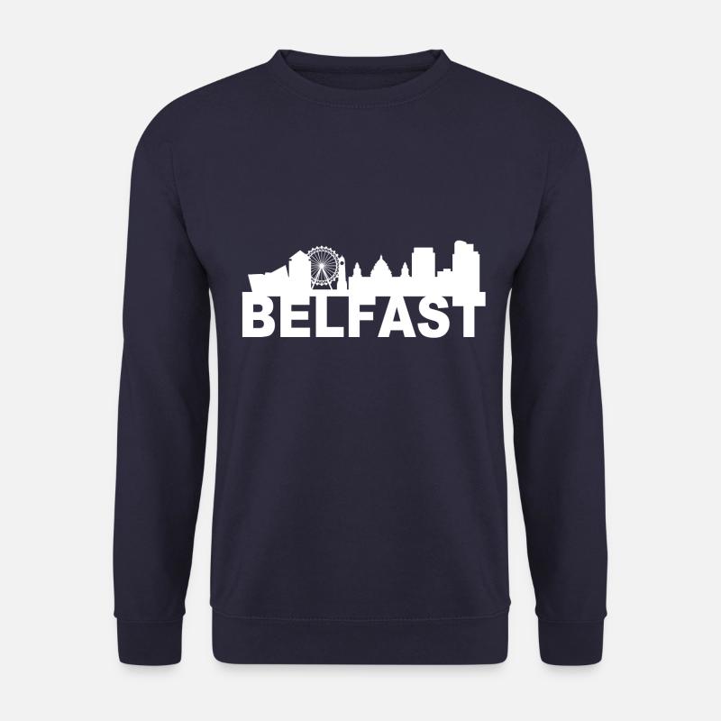 Belfast Nordirland Skyline Geschenk Idee UK - Unisex Pullover - Navy
