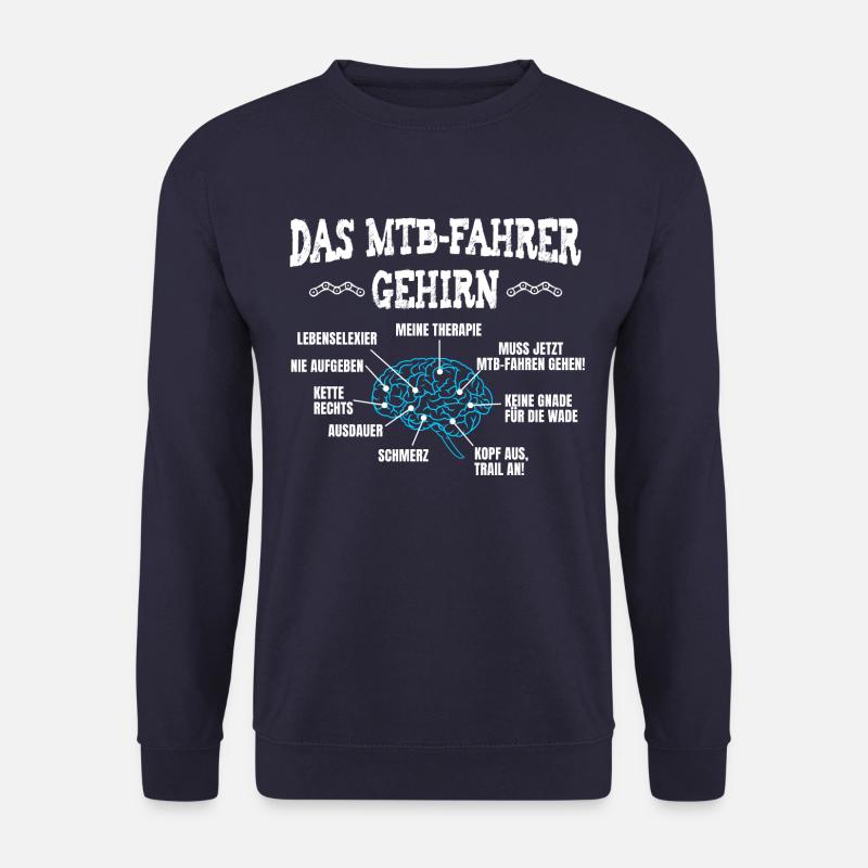 MTB fahrer gehirn Mountainbike - Unisex Pullover - Navy