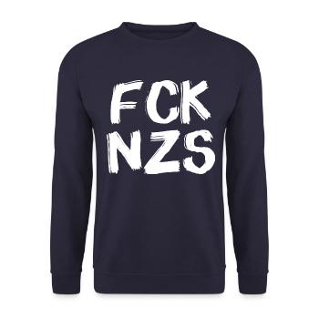 FCK NZS W24 - Unisex Sweatshirt - navy - Front - Alina (178cm) & Michal (187cm)
