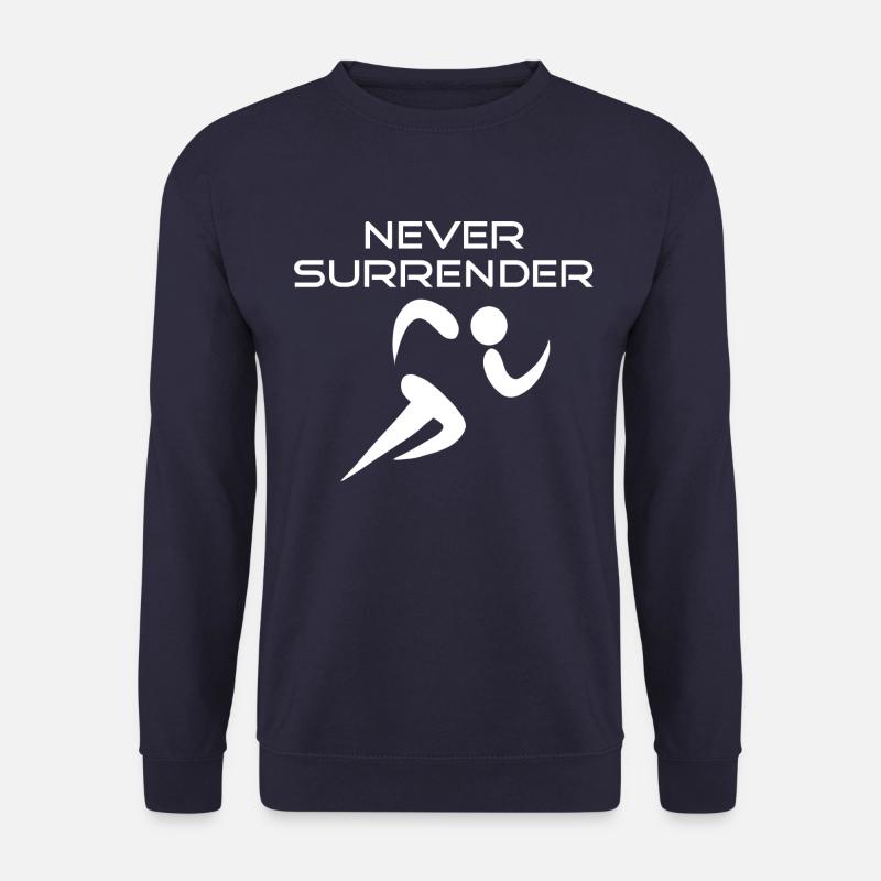 Never Surrender weiss - Unisex Pullover - Navy