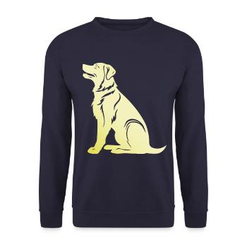 Silhouette de chien samoyède - Sweat-shirt Unisexe - marine - Devant - Alina (178cm) & Michal (187cm)