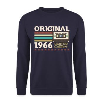 Cassette du 59e anniversaire février 1966 - Sweat-shirt Unisexe - marine - Devant - Alina (178cm) & Michal (187cm)
