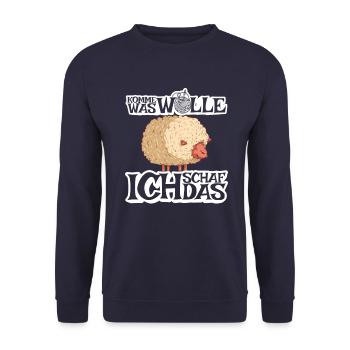 Komme was Wolle ich Schaf das - Unisex Pullover - Navy - Vorne - Alina (178cm) & Michal (187cm)