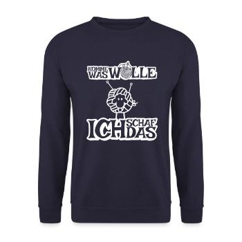 Komme was Wolle ich Schaf das - Unisex Pullover - Navy - Vorne - Alina (178cm) & Michal (187cm)