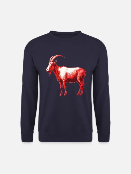 Geissbock rot und weiss - Unisex Pullover - Navy