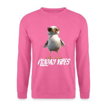 Möwe Flyday Vibes Cool Süß Sommer Urlaub - Unisex Pullover - Pink - Vorne