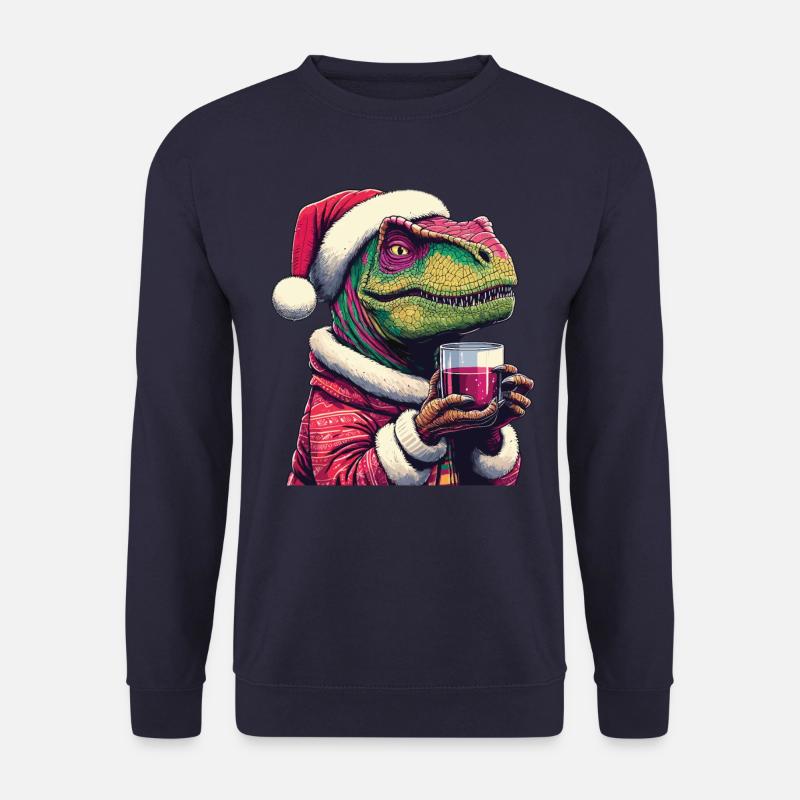 Raptor drinks mulled wine - Unisex Sweatshirt - navy