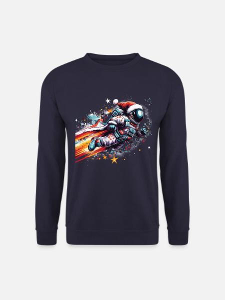 Super Weihnachtsmann als Astronaut im Weltall - Unisex Pullover - Navy