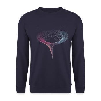 Entonnoir de trou noir dans l’espace - Sweat-shirt Unisexe - marine - Devant - Alina (178cm) & Michal (187cm)