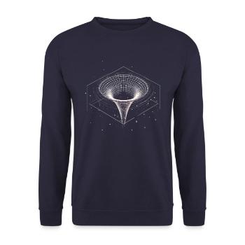 Entonnoir de trou noir dans l’espace - Sweat-shirt Unisexe - marine - Devant - Alina (178cm) & Michal (187cm)