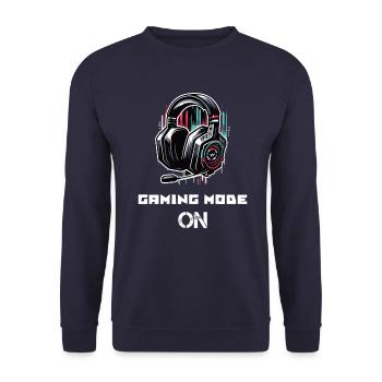 Mode de jeu sur la chemise Gamer Sayings - Sweat-shirt Unisexe - marine - Devant - Alina (178cm) & Michal (187cm)