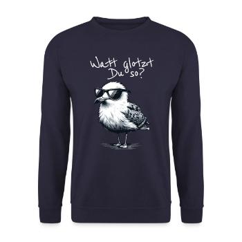 Watt vous regarde alors en disant - Sweat-shirt Unisexe - marine - Devant - Alina (178cm) & Michal (187cm)