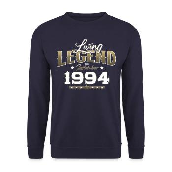 30. Geburtstag Legende September 1994 Jahrgang 94 - Unisex Pullover - Navy - Vorne - Alina (178cm) & Michal (187cm)