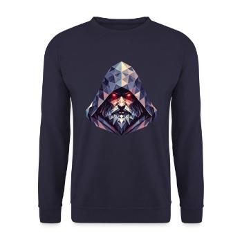 Portrait Magicien Sorcier Jeu de rôle - Sweat-shirt Unisexe - marine - Devant - Alina (178cm) & Michal (187cm)