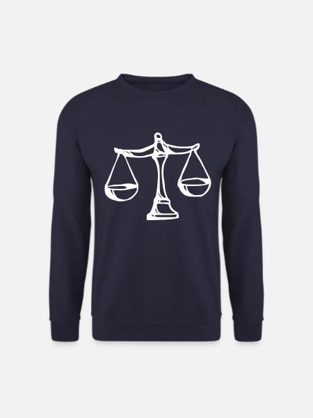 Waage Gerechtigkeit Juristen Gesetz Geschenkidee - Unisex Pullover - Navy