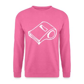Trillerpfeife Fussball Trainer Geschenkidee - Unisex Pullover - Pink - Vorne