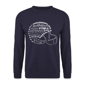 Football Shirt • Tackle Touchdown • Gift - Unisex Sweatshirt - navy - Front - Alina (178cm) & Michal (187cm)