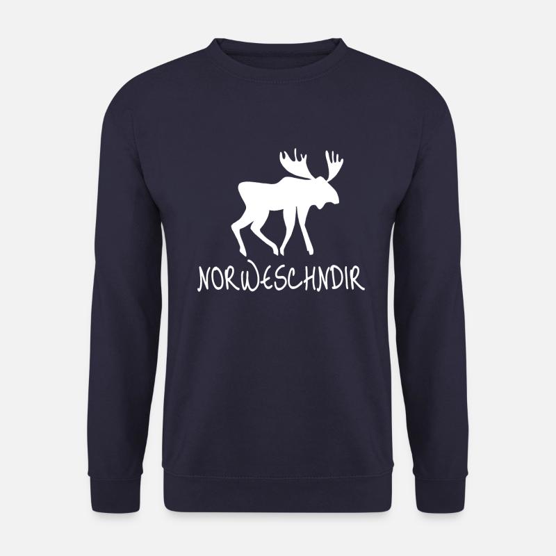 Norweschndir I Sachsen Dialekt Geschenk T-Shirt - Unisex Pullover - Navy
