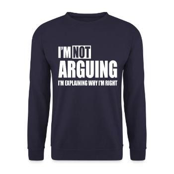 streiten - Unisex Pullover - Navy - Vorne - Alina (178cm) & Michal (187cm)