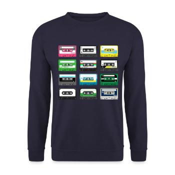 mix tape vintage - Unisex Sweatshirt - navy - Front - Alina (178cm) & Michal (187cm)