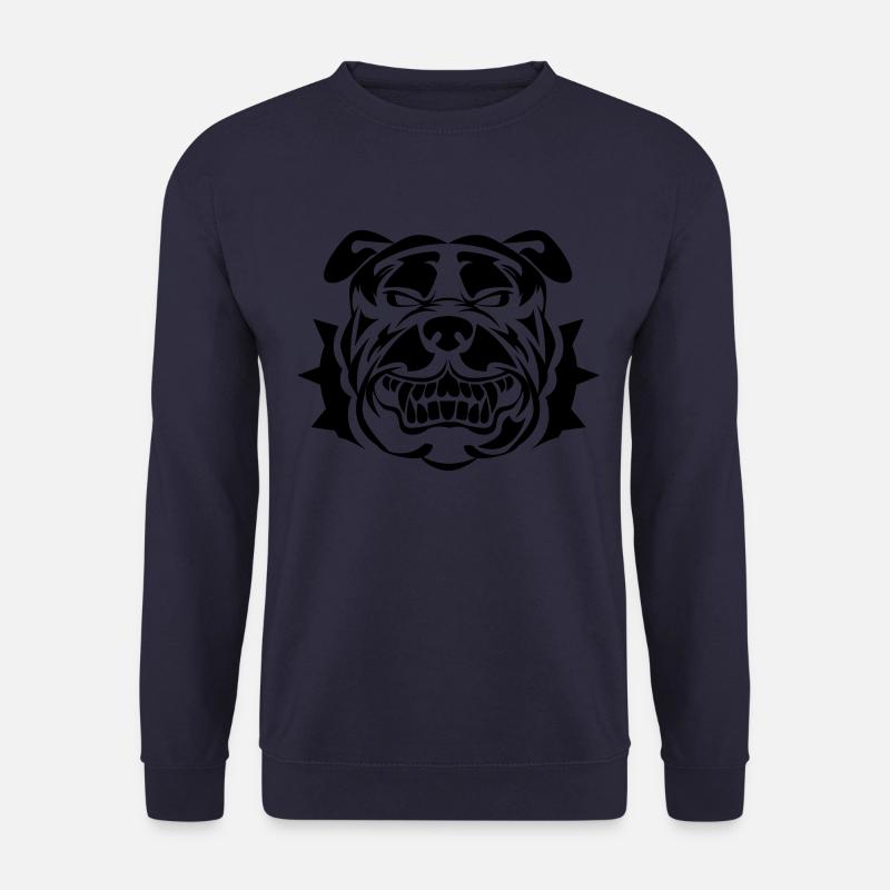 bulldog head dog - Unisex Sweatshirt - navy