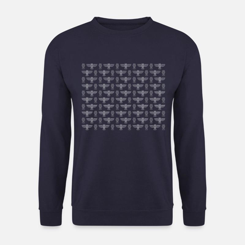 Eulen Muster - Unisex Pullover - Navy