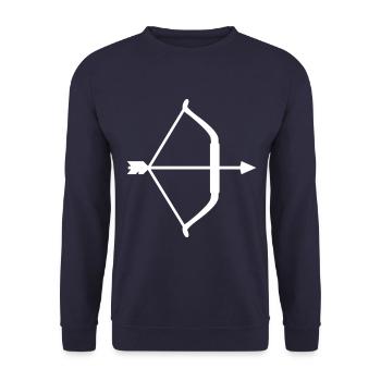 Bow and arrow - Unisex Sweatshirt - navy - Front - Alina (178cm) & Michal (187cm)